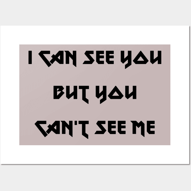 I can see you but you can't see me Wall Art by TJMERCH